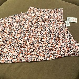 Beautiful navy/orange/white LuLaRoe Maxi skirt